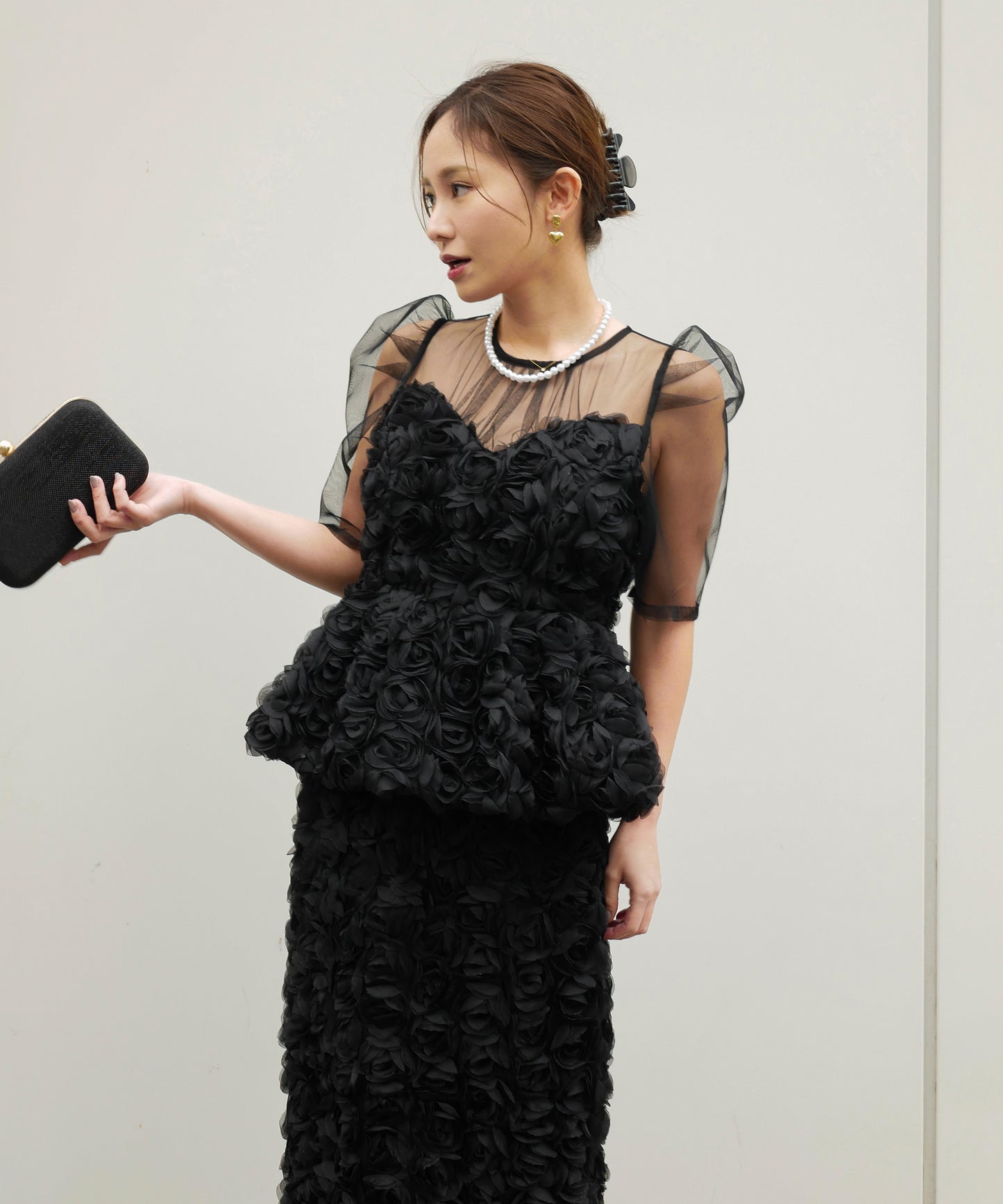 ROSE PEPLUM SET DRESS