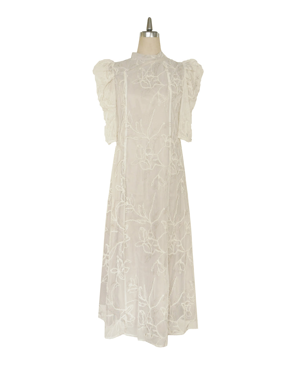 FRINGE LACE FLARE DRESS