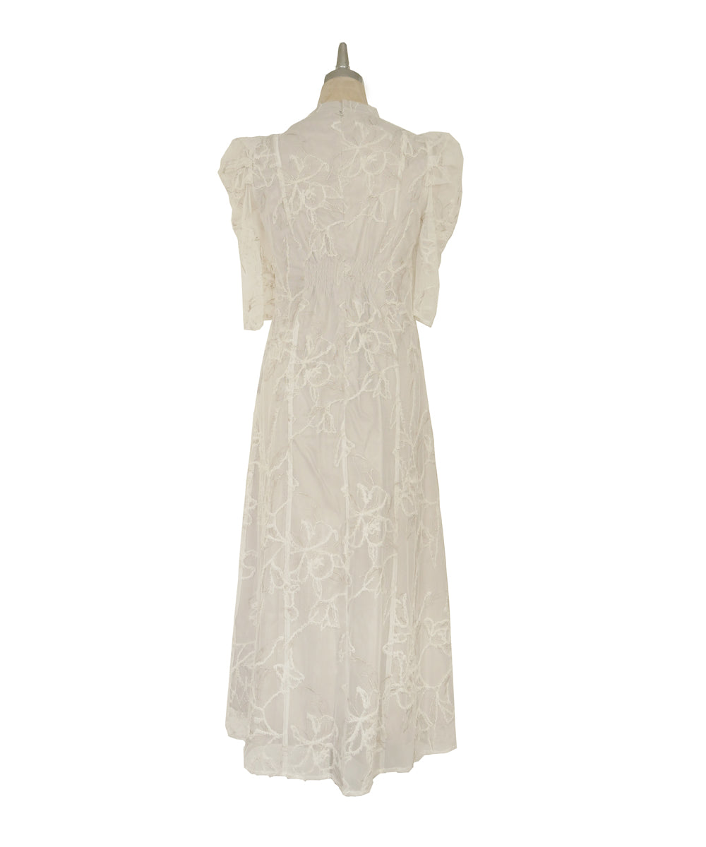 FRINGE LACE FLARE DRESS