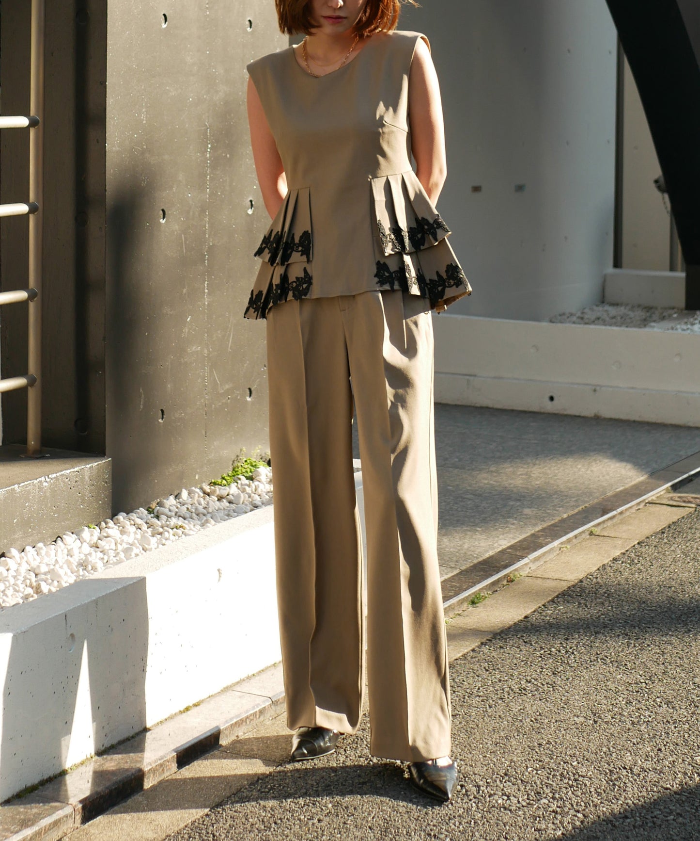 POINT LACE PANTS SET UP