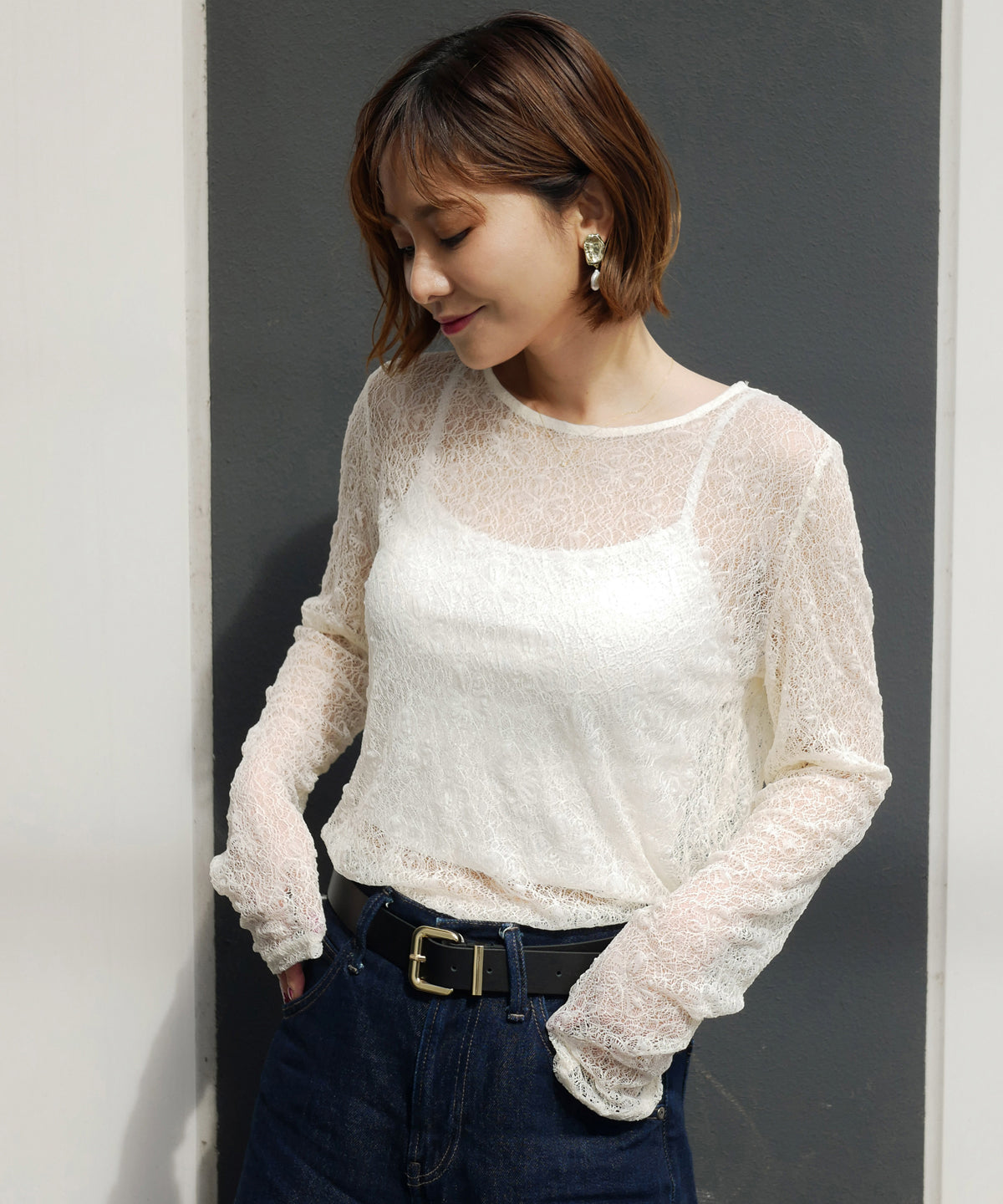 モデルサイズ：160cm B84 W61 H84 / 着用：アイボリー