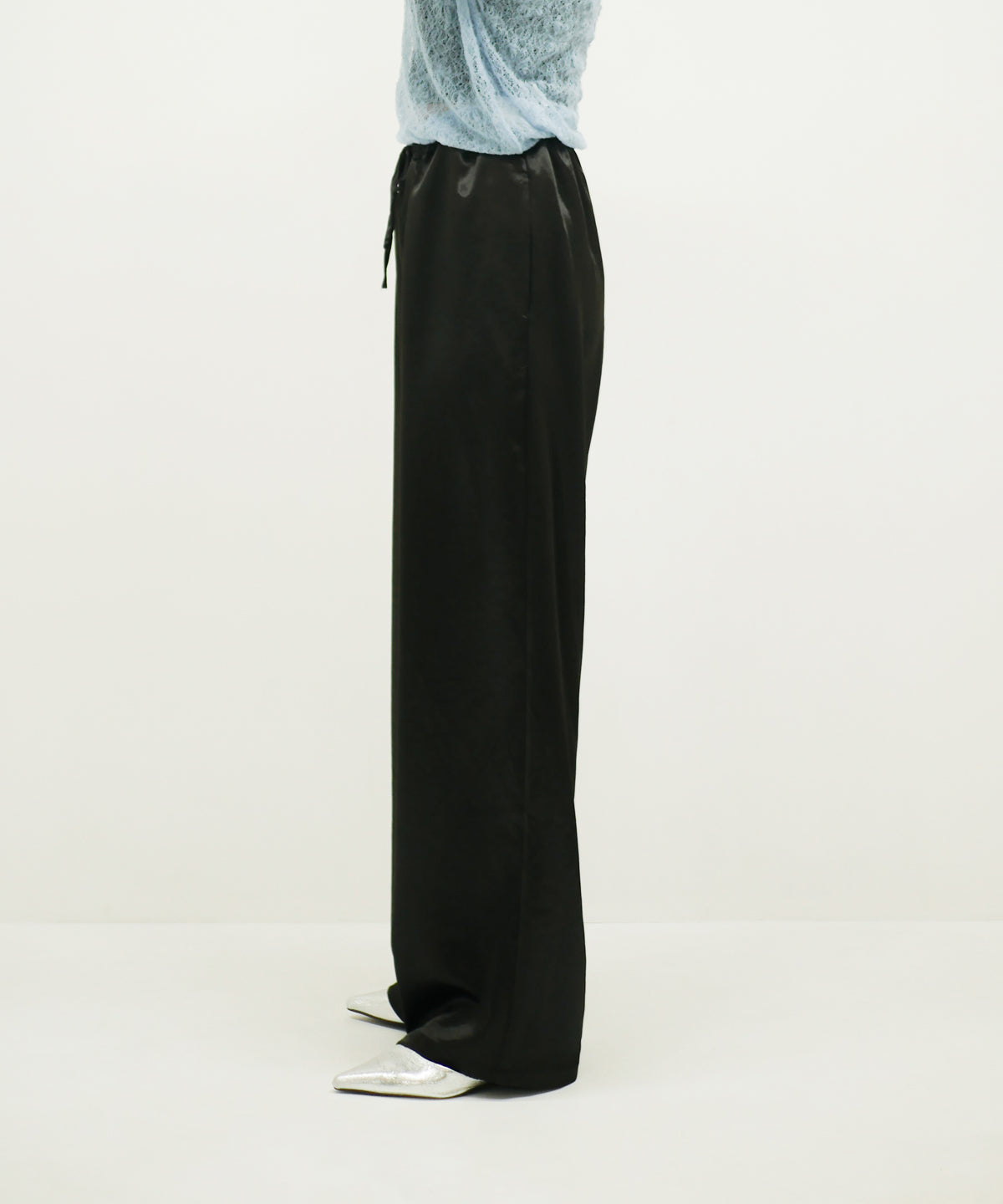 SATIN EASY WIDE PANTS