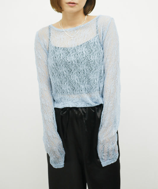 LACE GATHER TOP