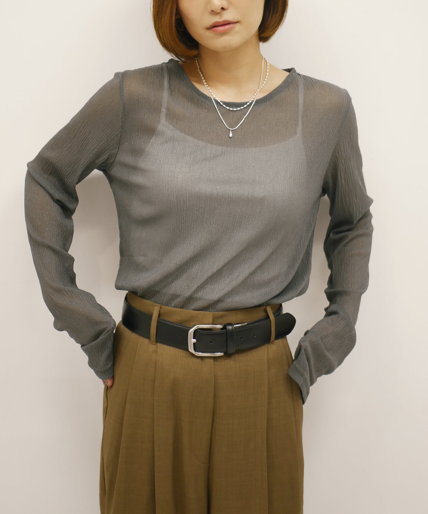 LAME GATHER TOP