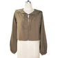 DOT FRILL BLOUSE