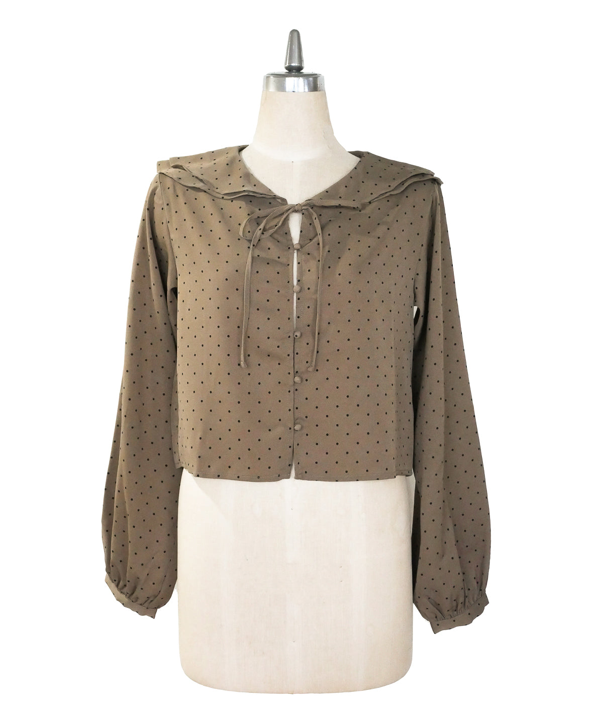 DOT FRILL BLOUSE