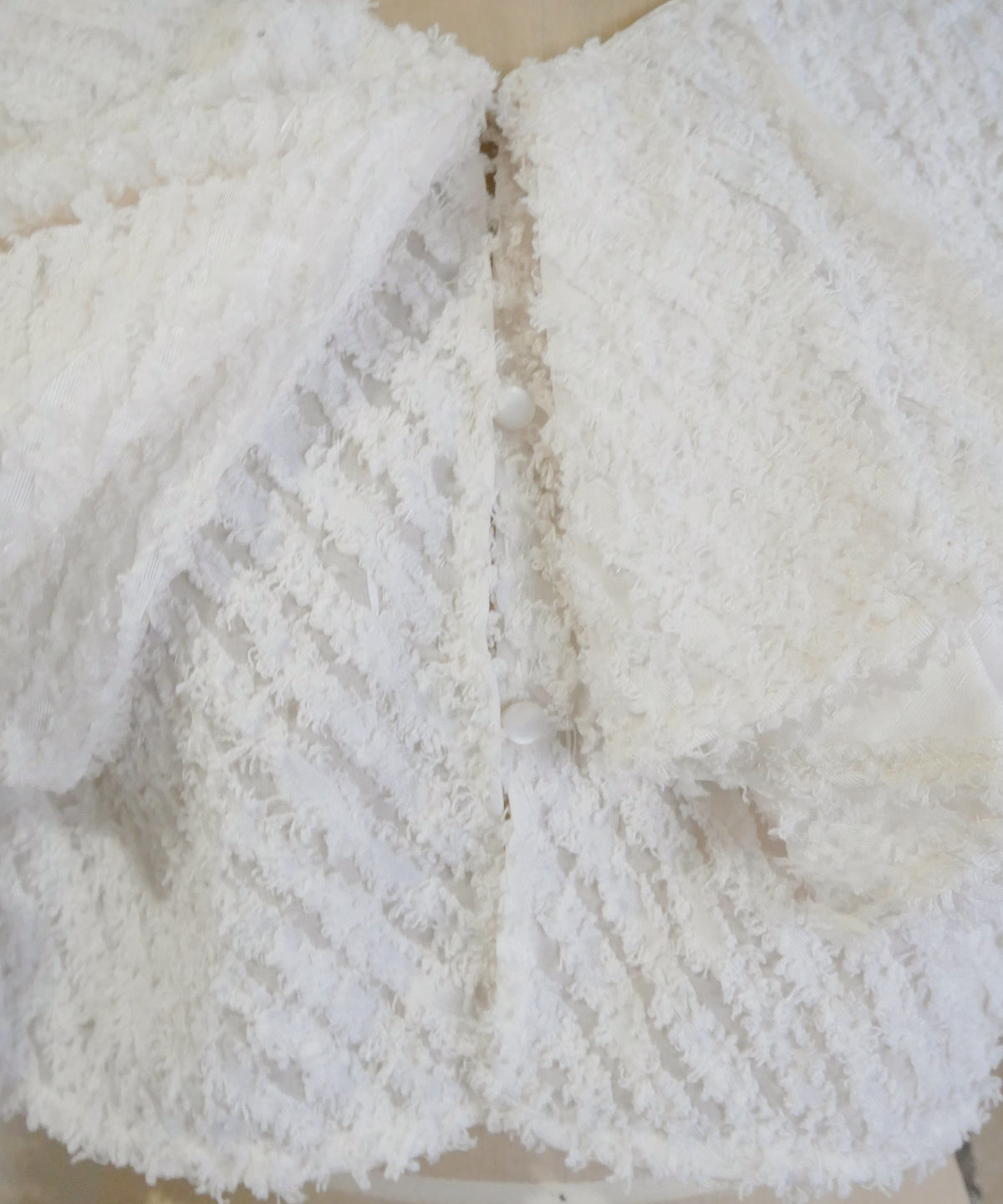FRINGE JAQURD FRILL TOP