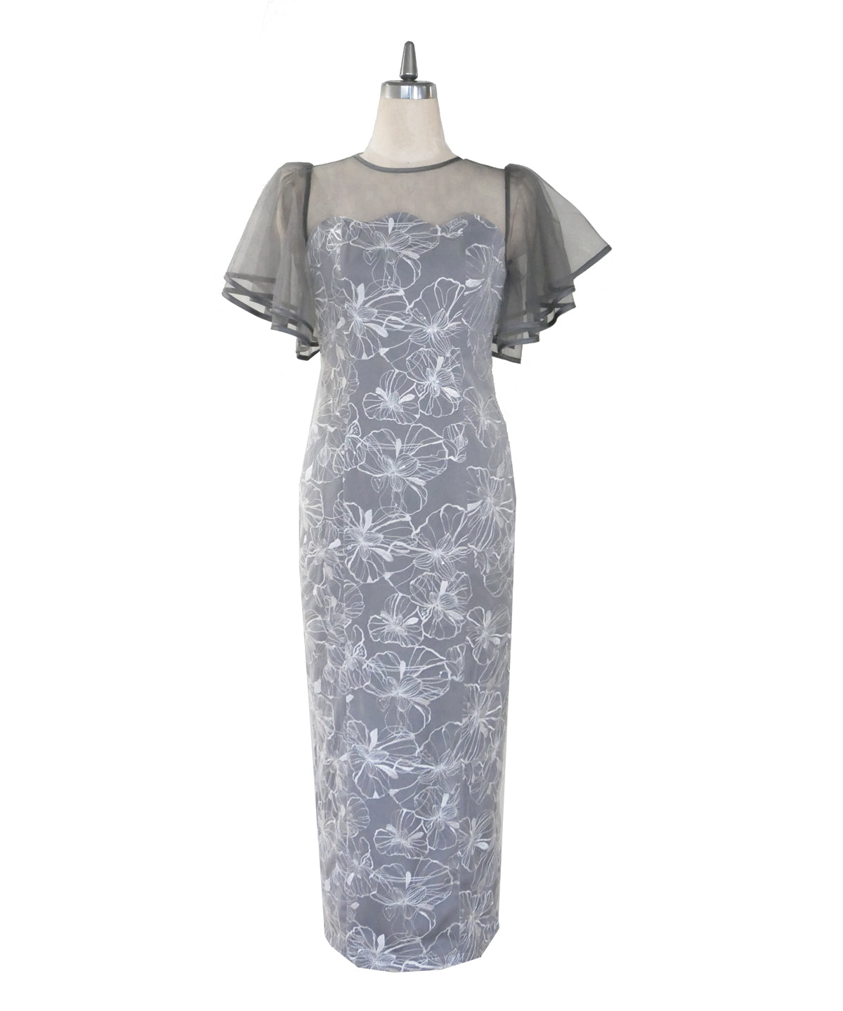 FLARE SLEEVE LACE DRESS