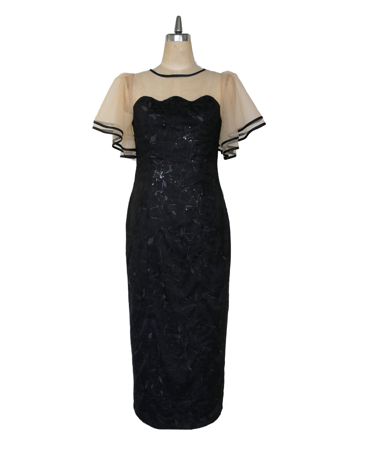 FLARE SLEEVE LACE DRESS