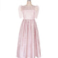 RIBBON MOTIF JACQUARD DRESS