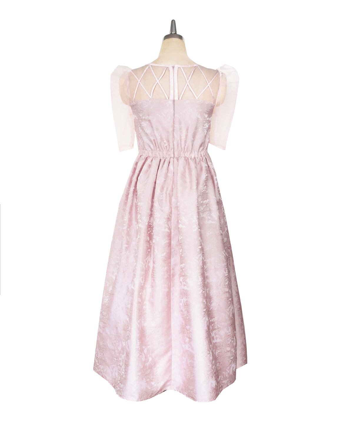 RIBBON MOTIF JACQUARD DRESS