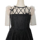 RIBBON MOTIF JACQUARD DRESS