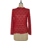 LACE MOCK NECK TOP