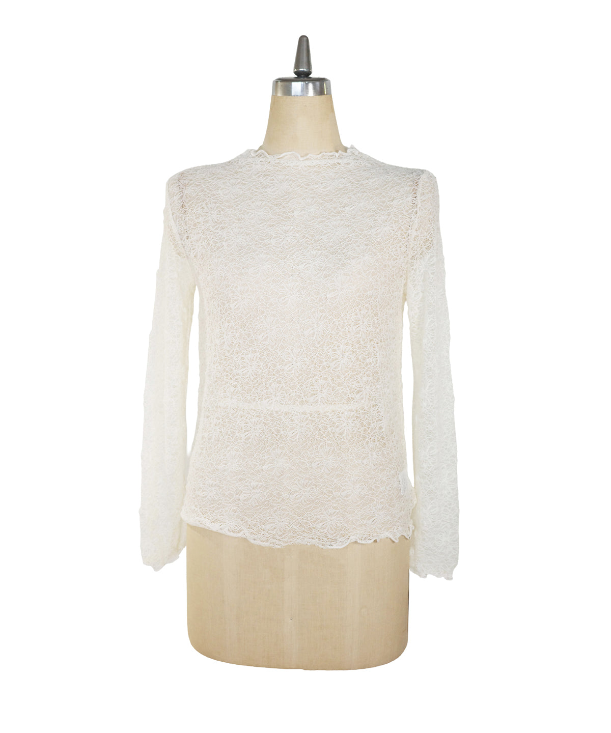 LACE MOCK NECK TOP