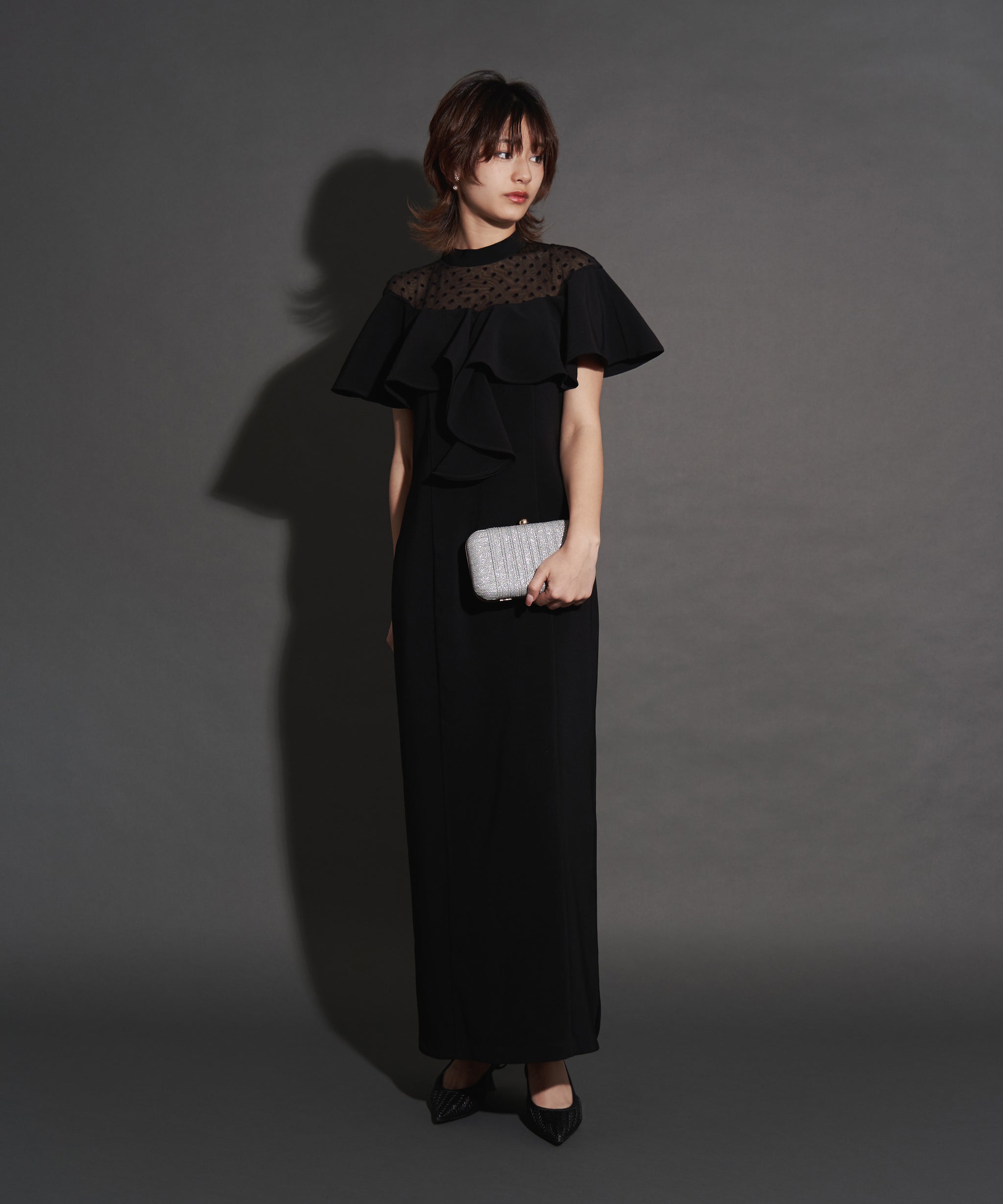 DOT FRILL DRESS