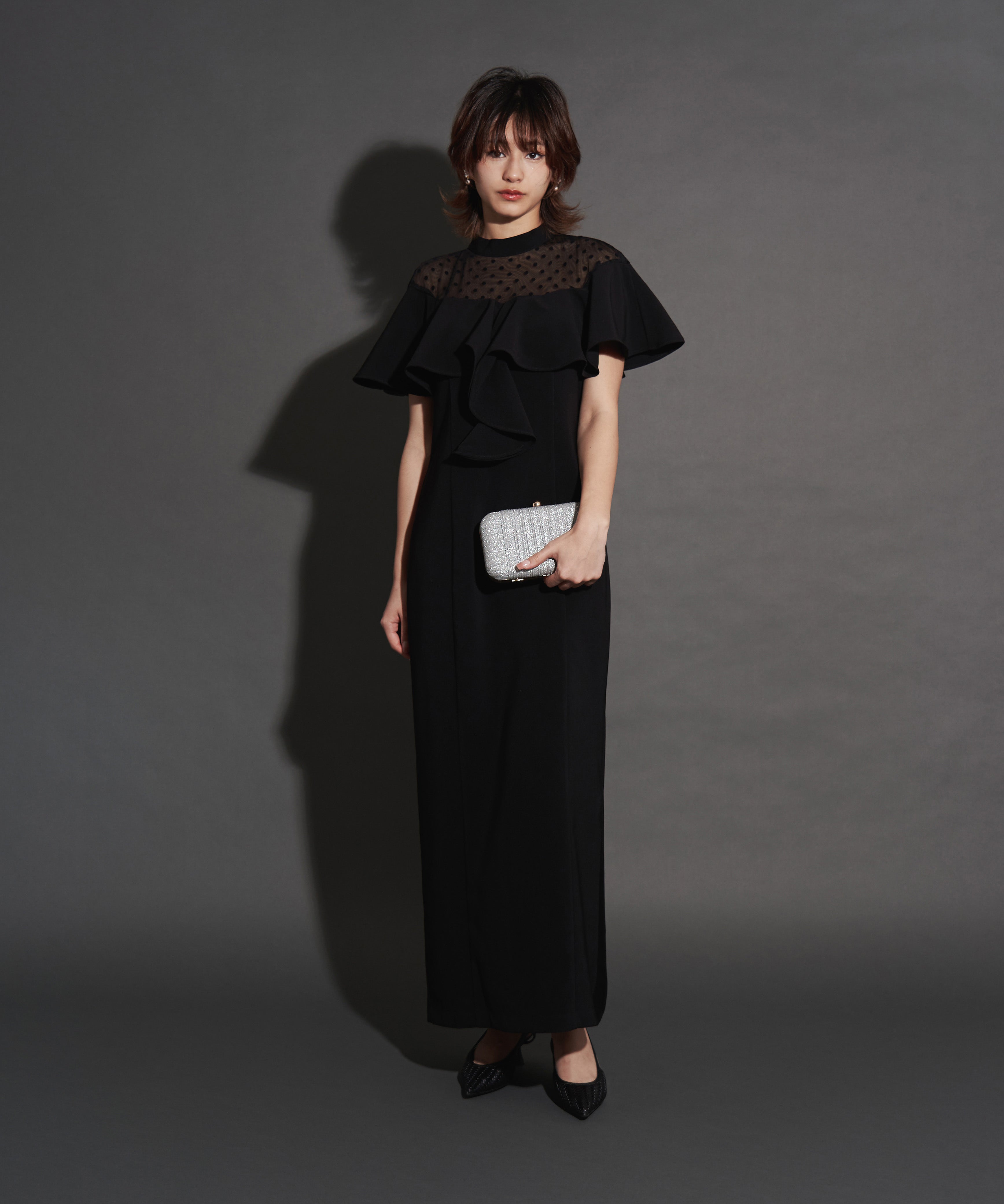 DOT FRILL DRESS