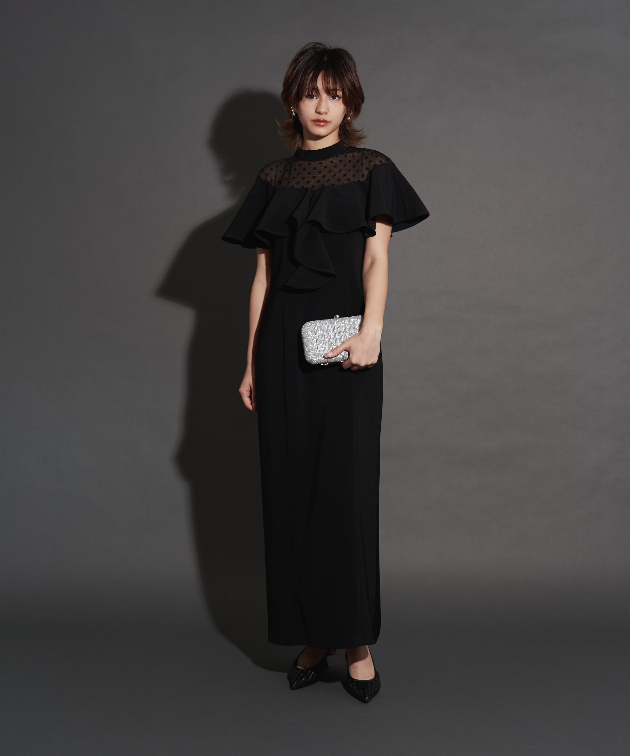 DOT FRILL DRESS