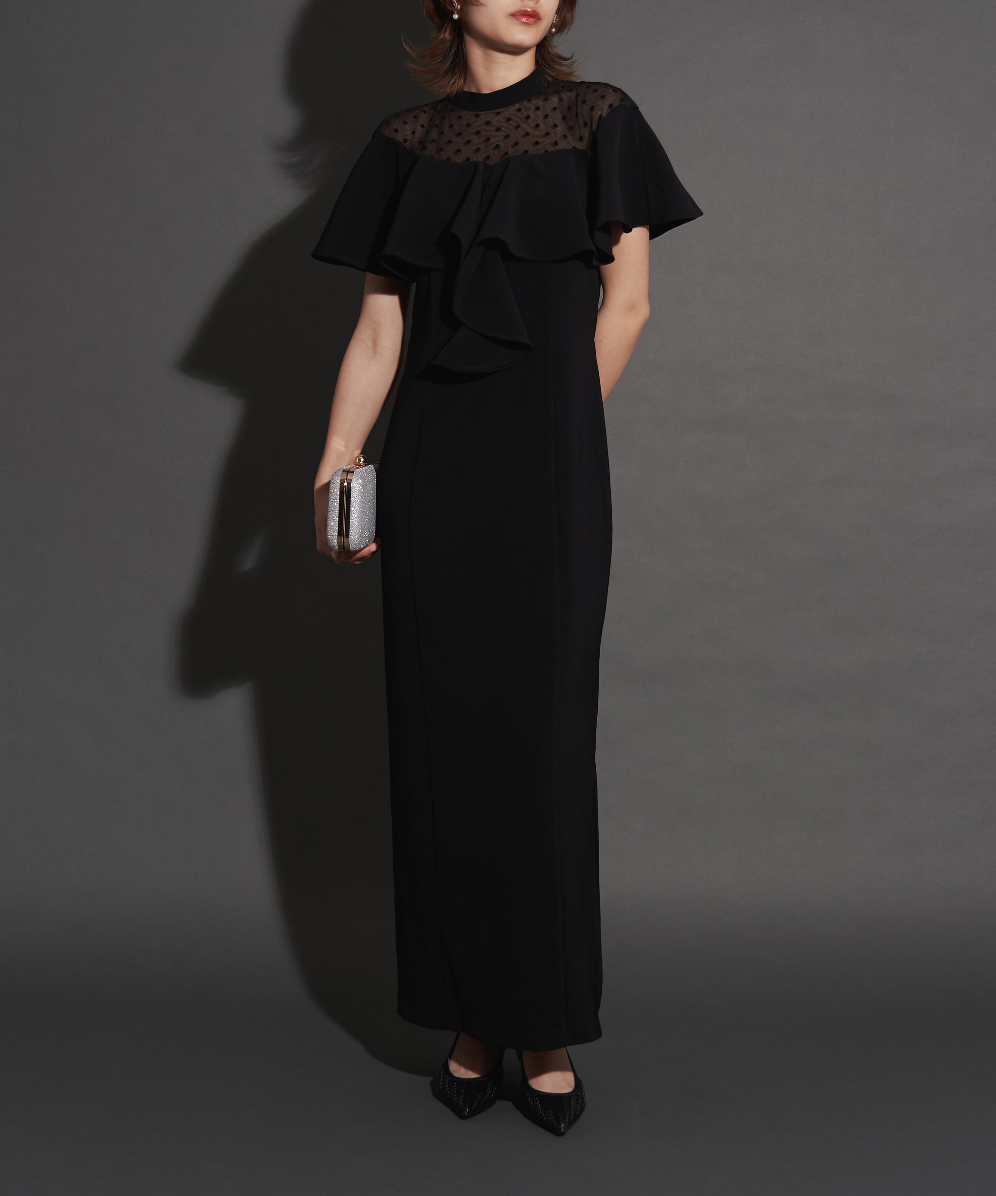 DOT FRILL DRESS