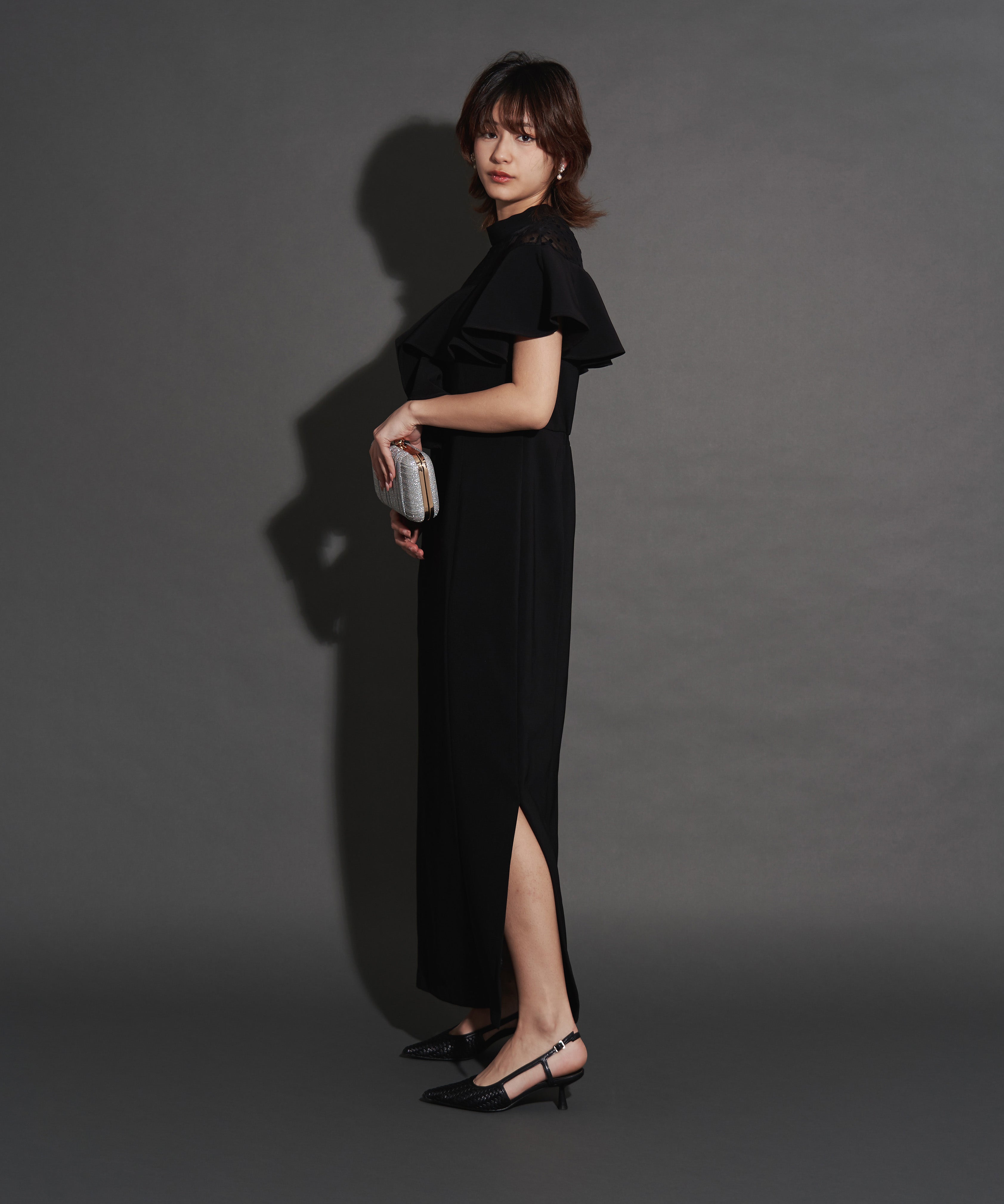 DOT FRILL DRESS