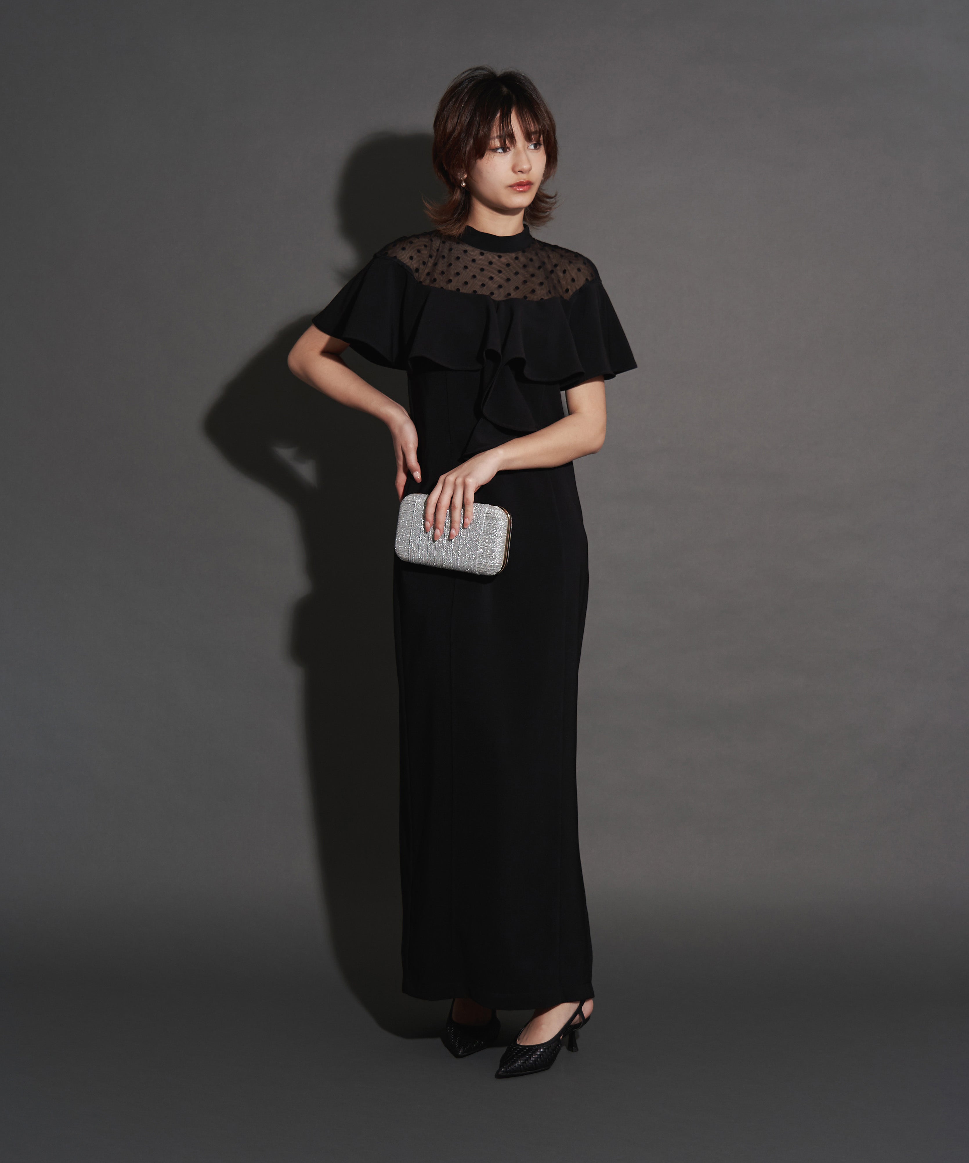 DOT FRILL DRESS