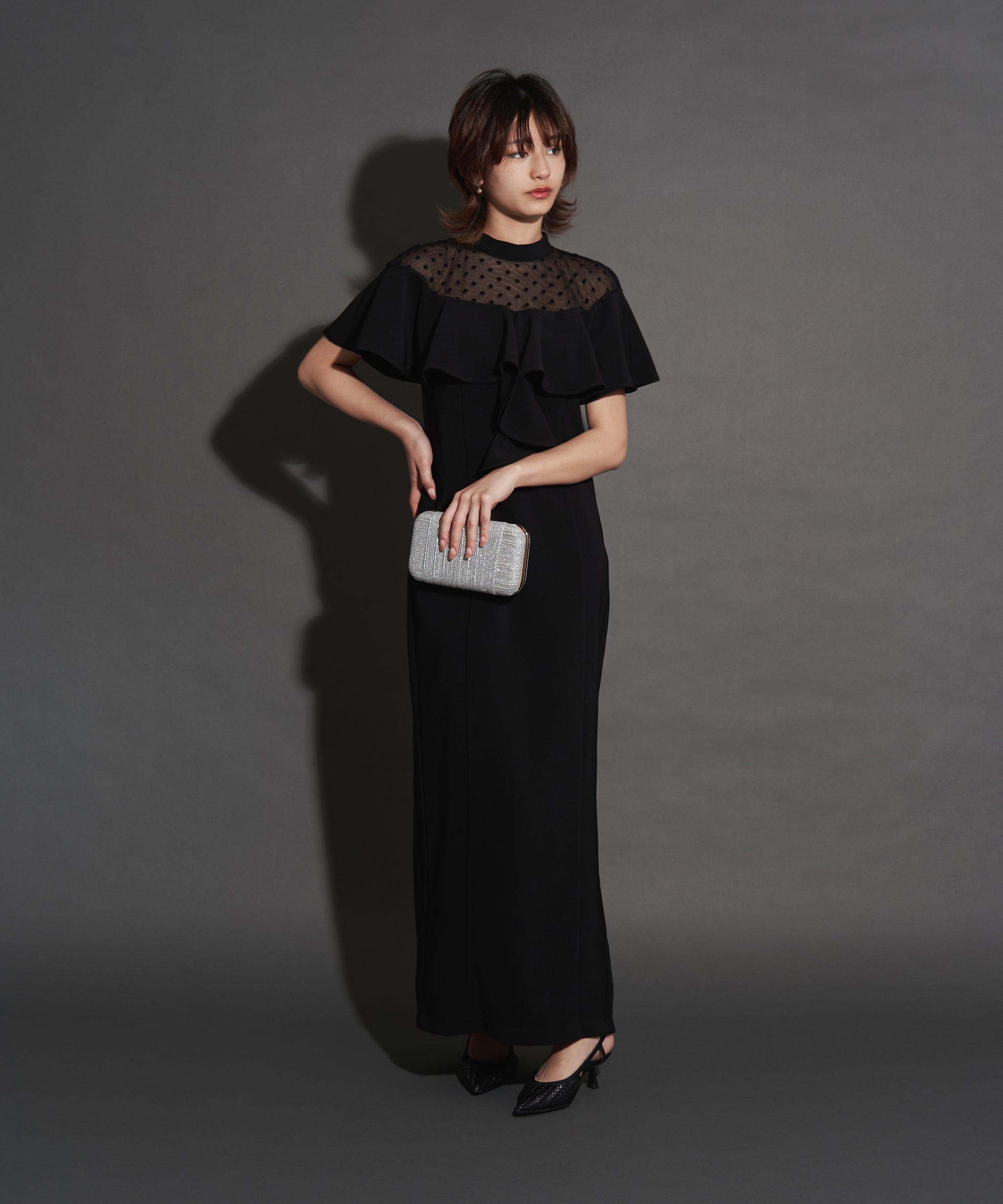 DOT FRILL DRESS