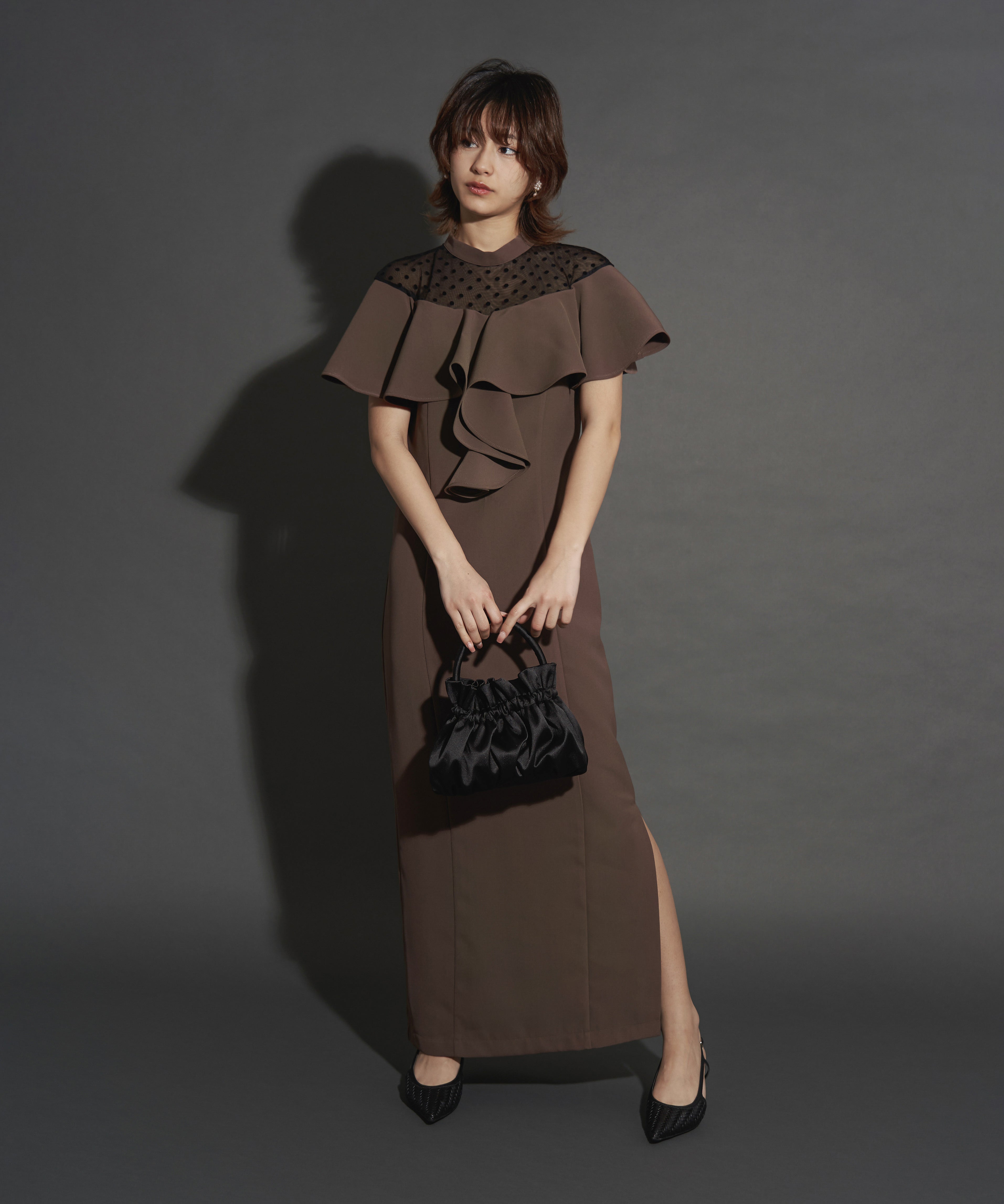 DOT FRILL DRESS