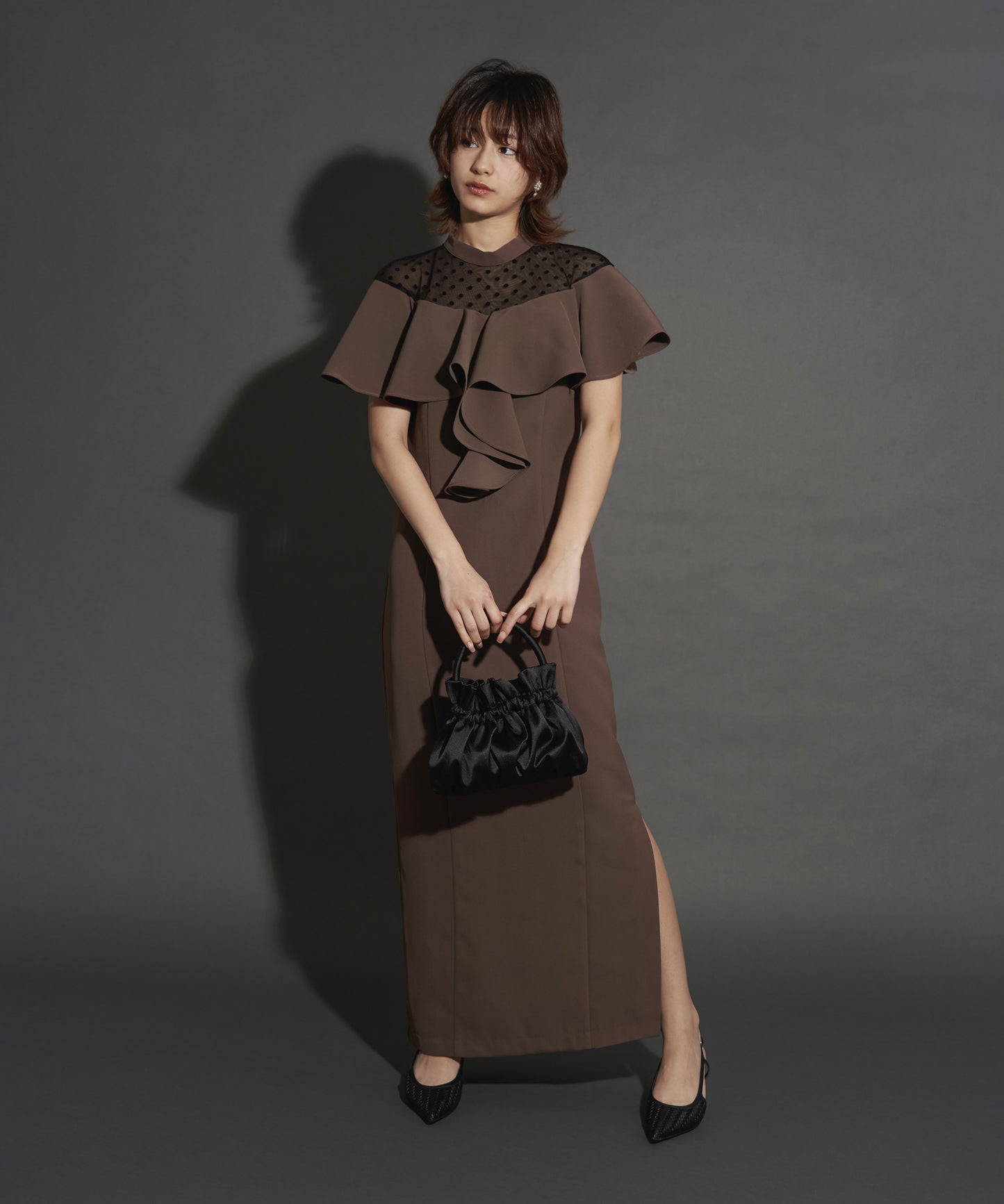 DOT FRILL DRESS