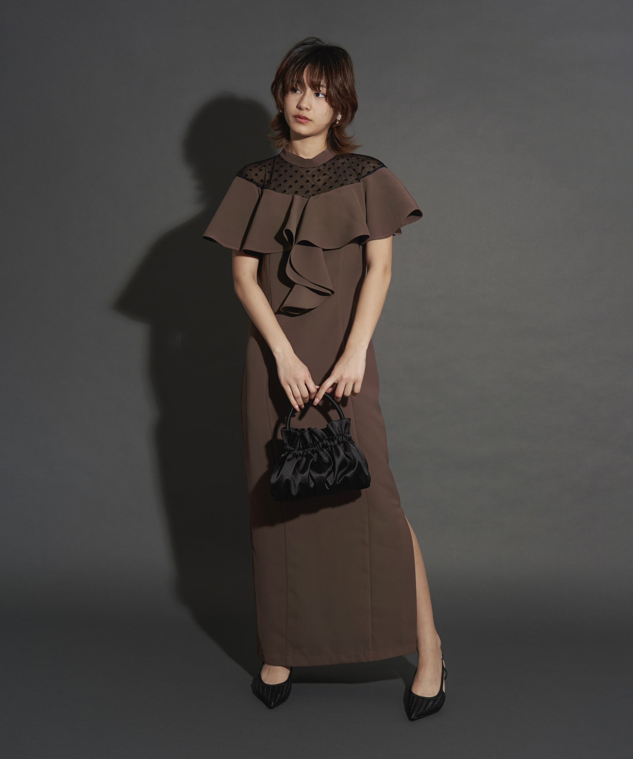 DOT FRILL DRESS