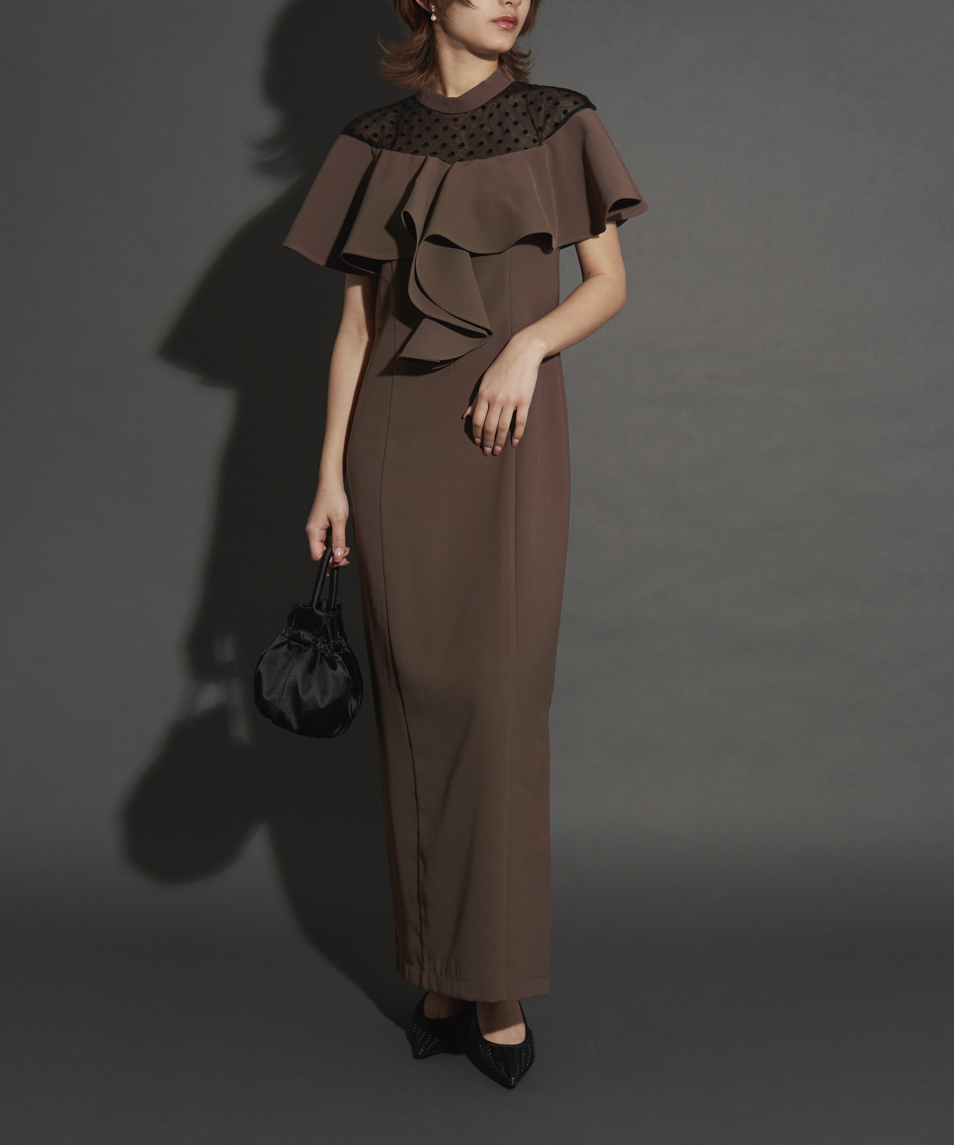 DOT FRILL DRESS