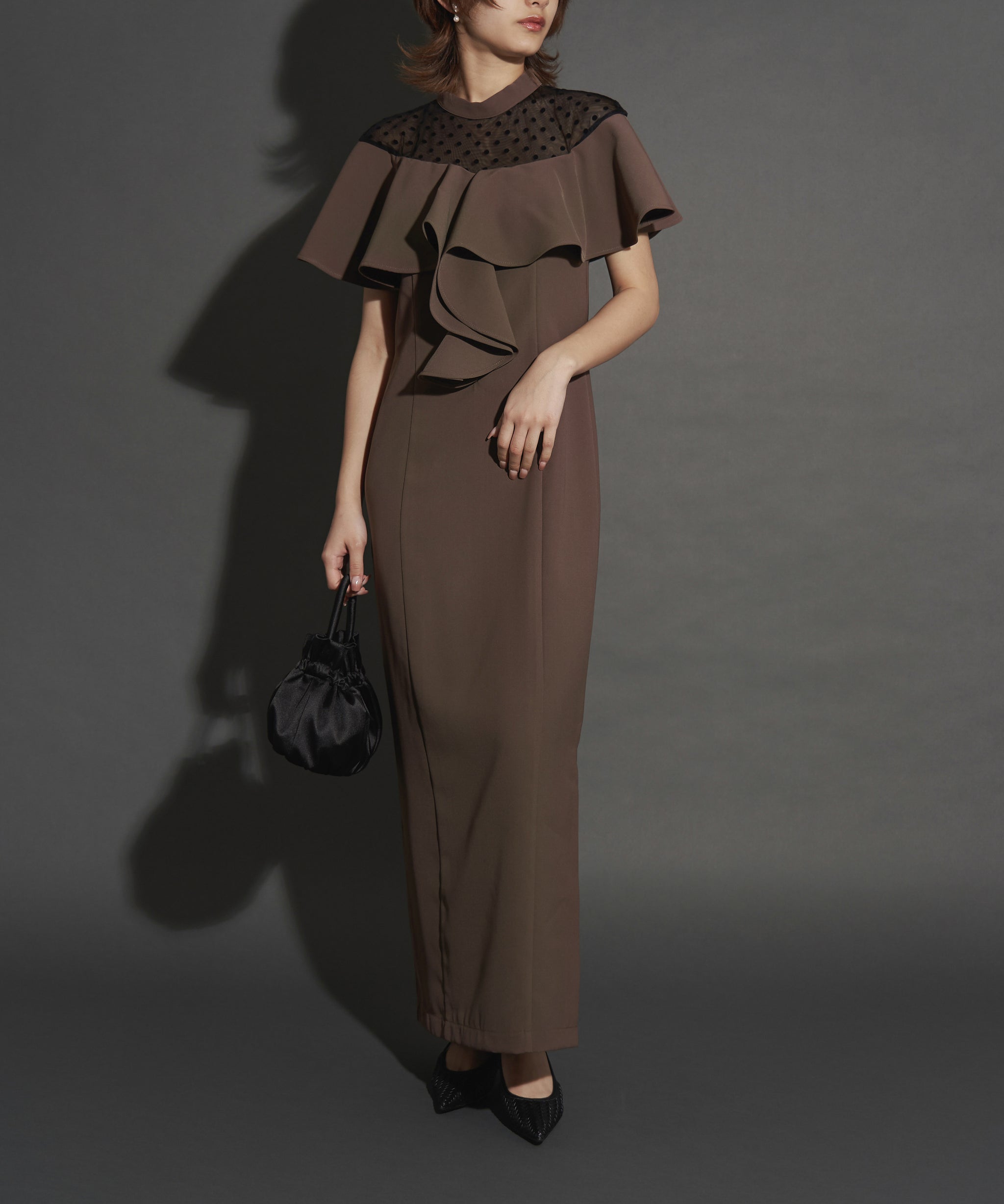 DOT FRILL DRESS