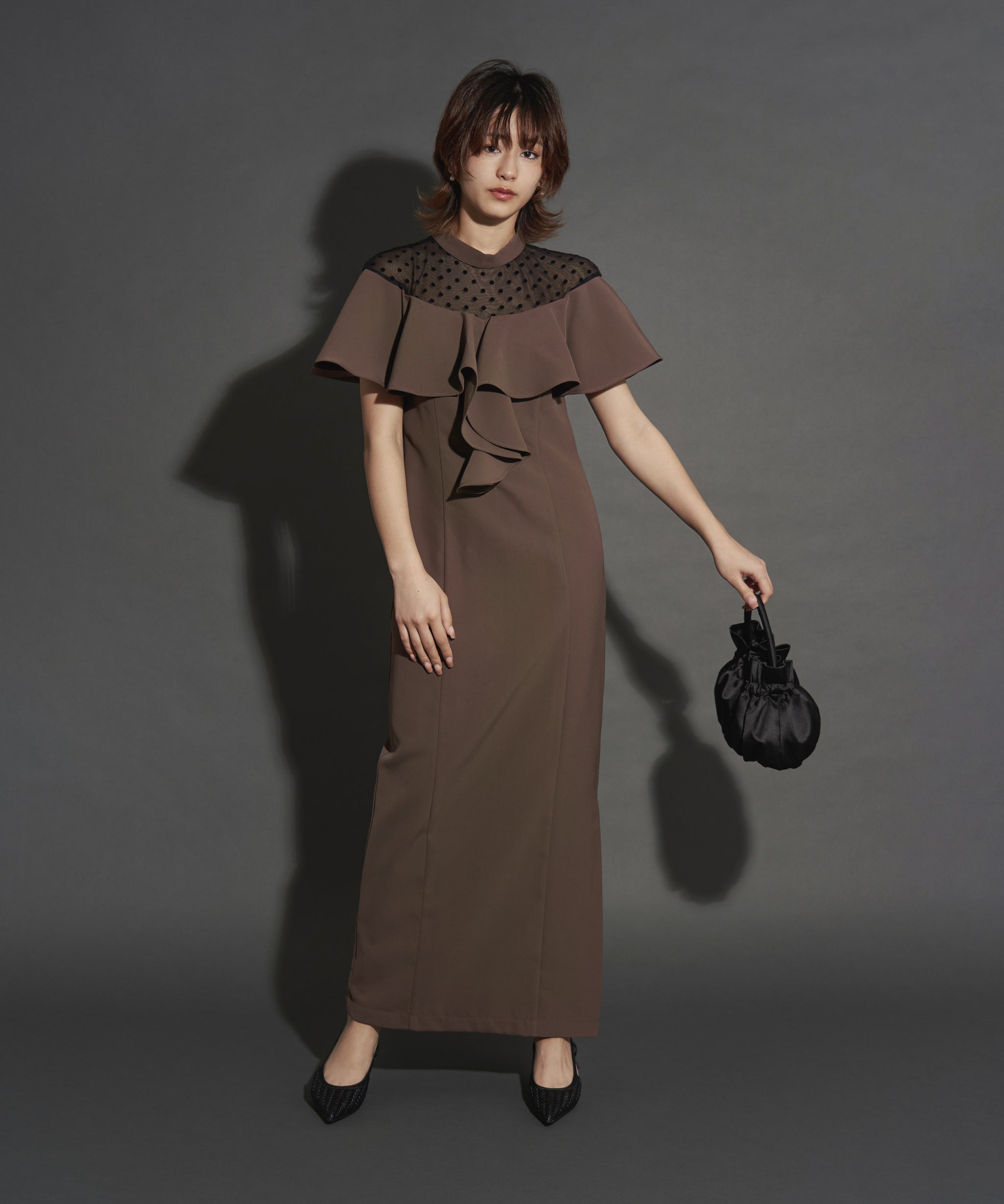 DOT FRILL DRESS