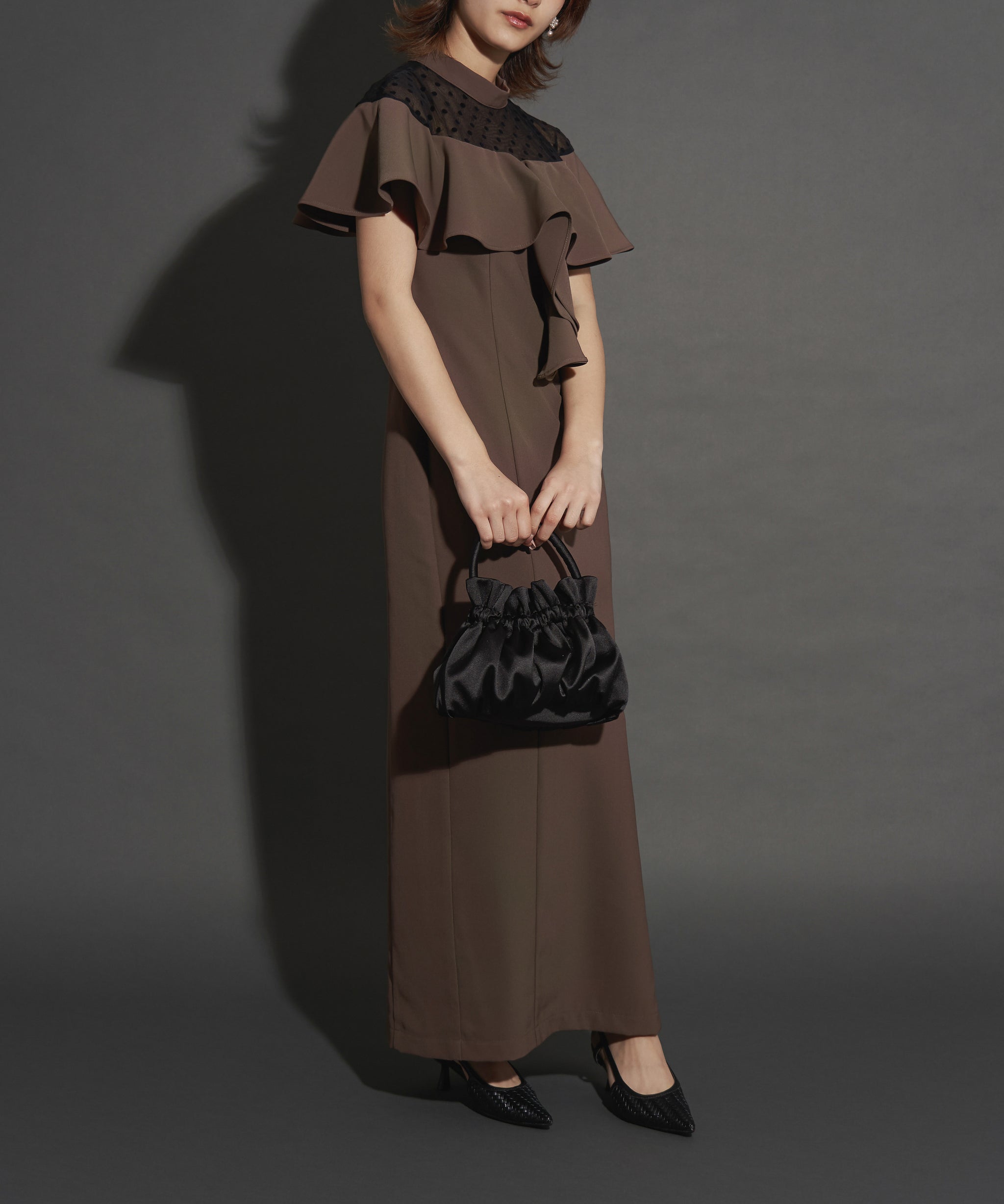 DOT FRILL DRESS