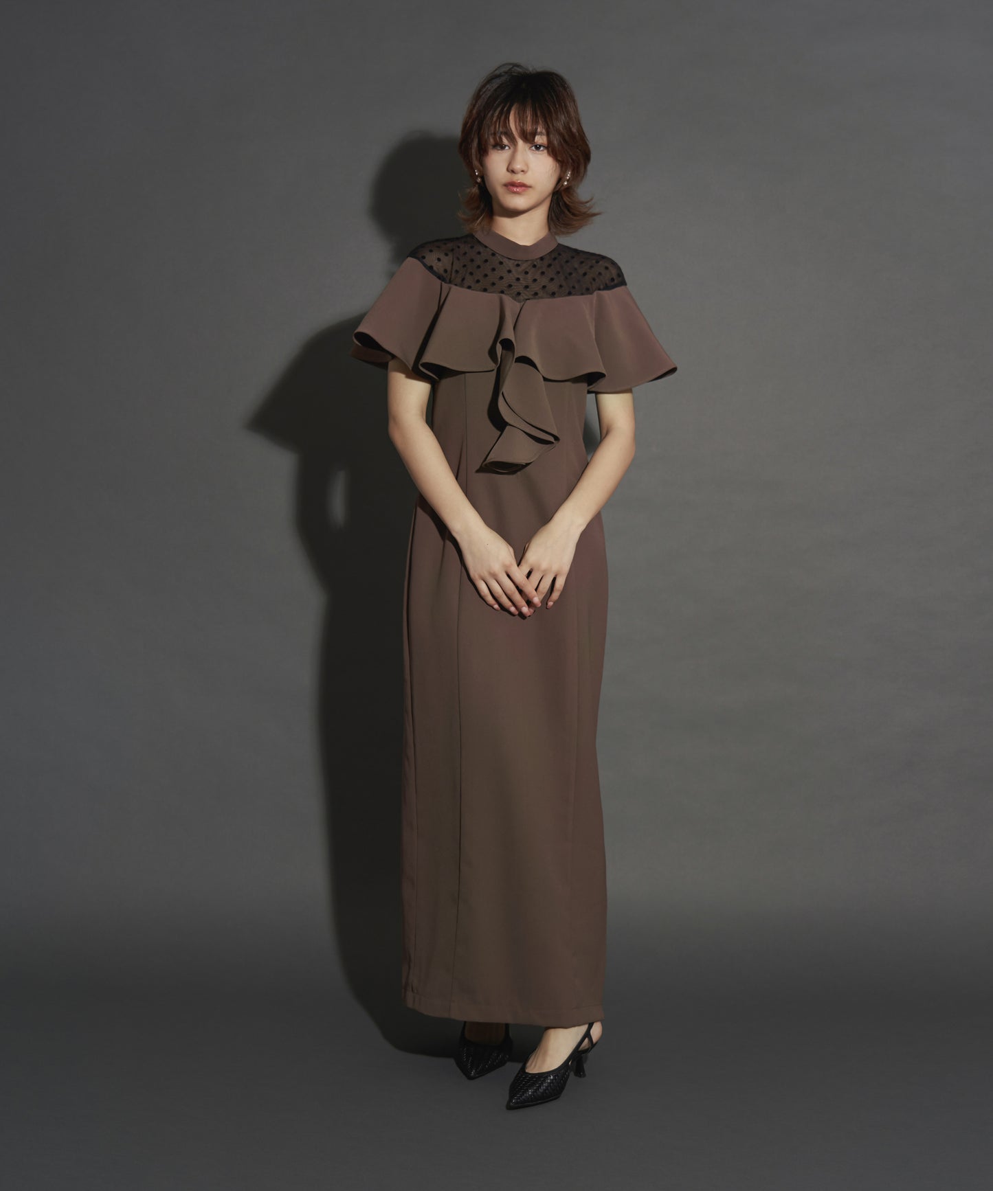 DOT FRILL DRESS
