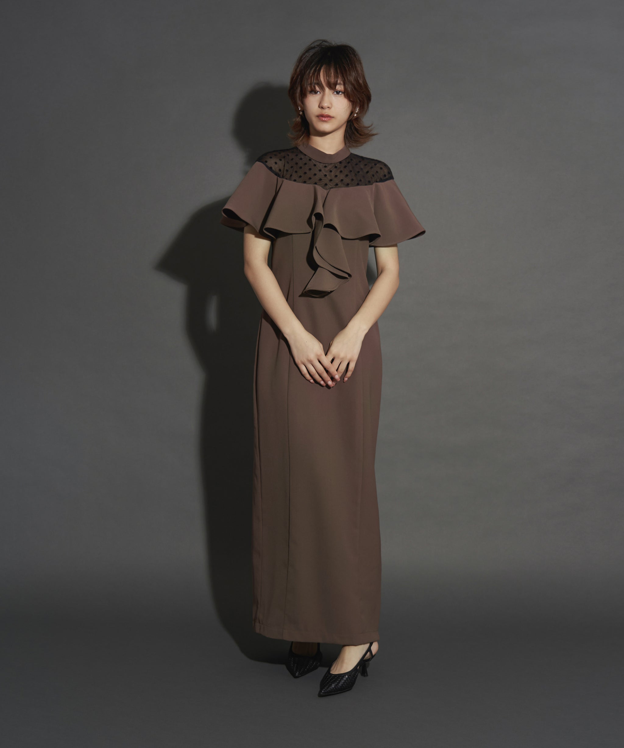 DOT FRILL DRESS