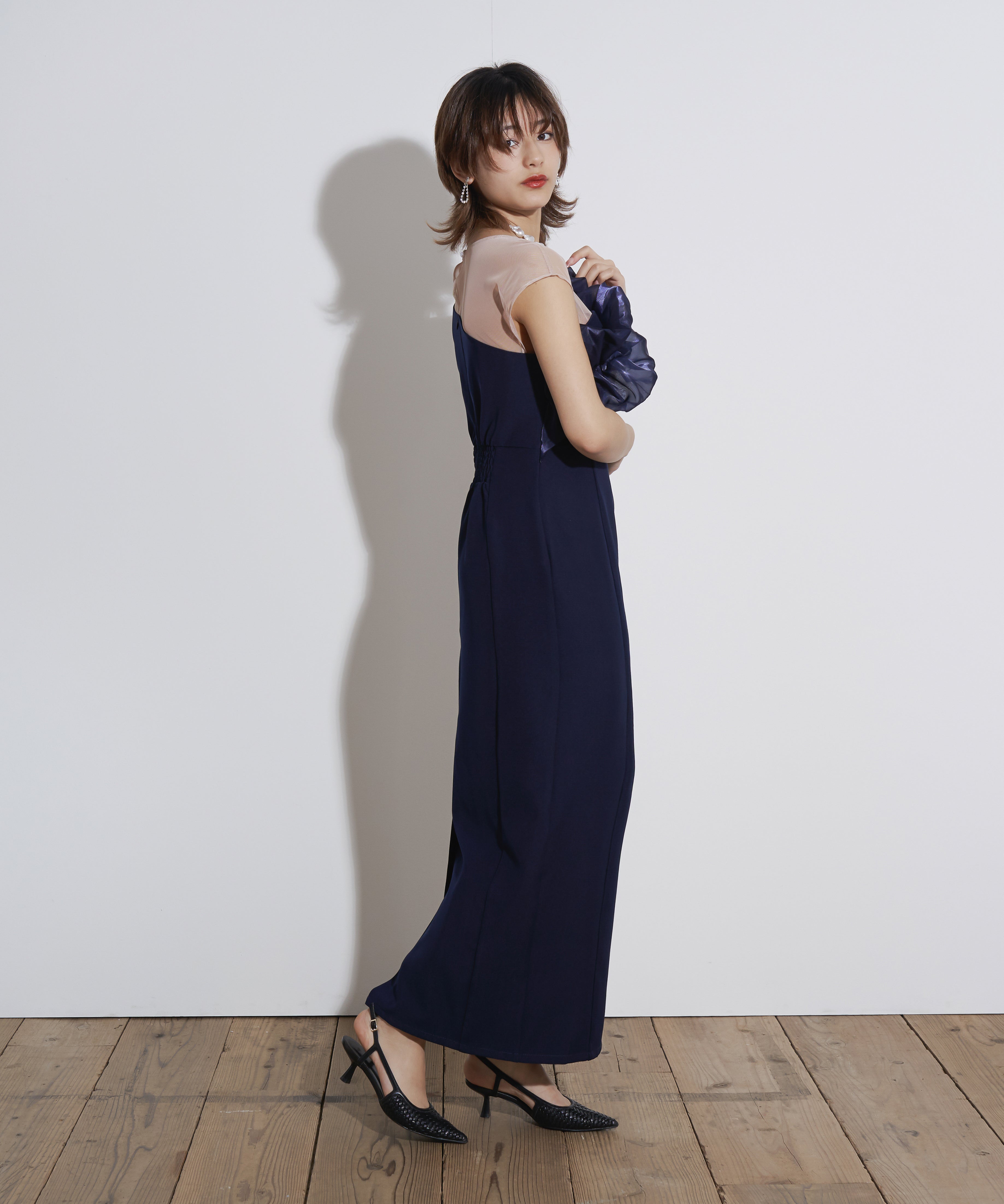 SHINY FRILL DRESS