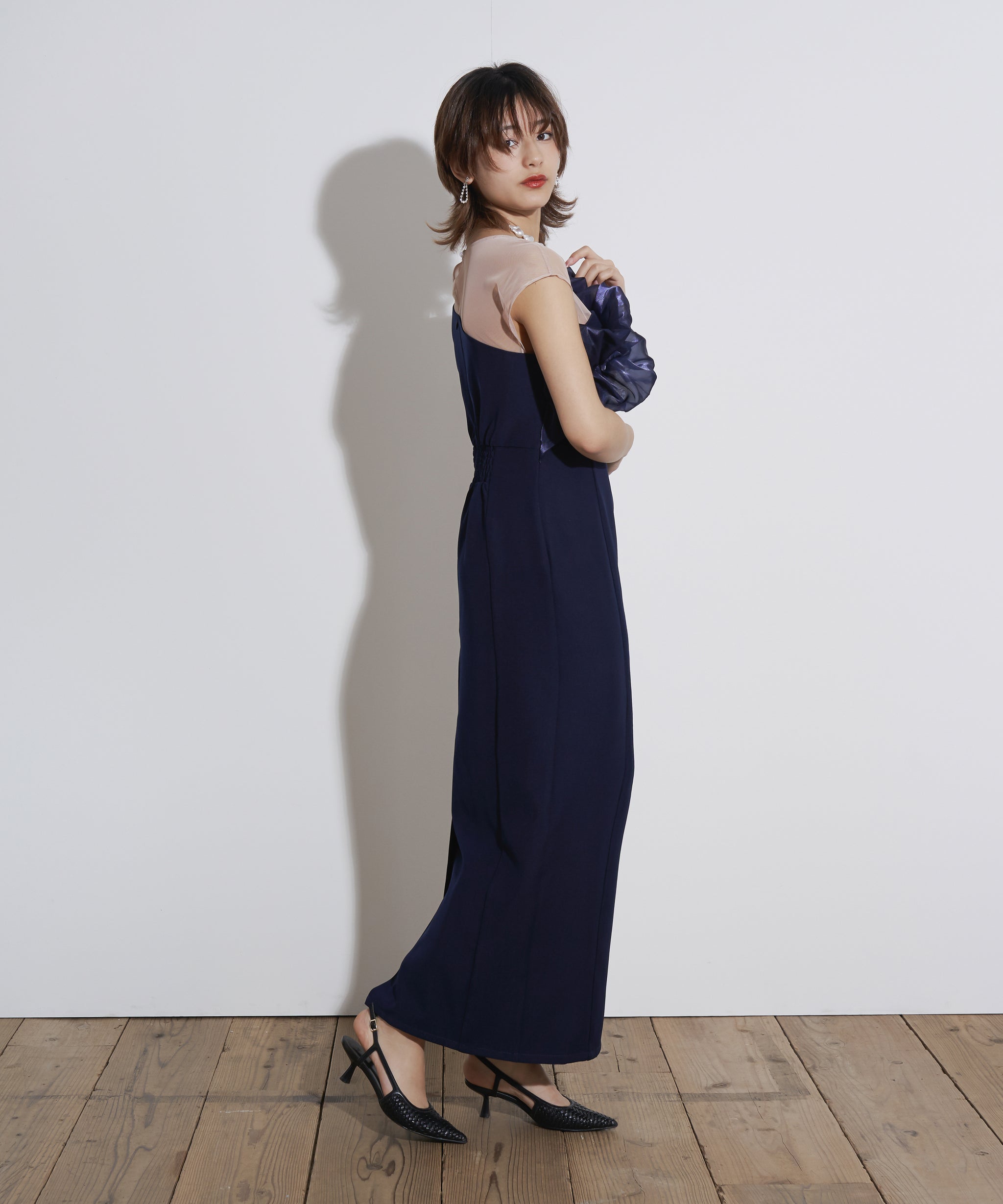 SHINY FRILL DRESS
