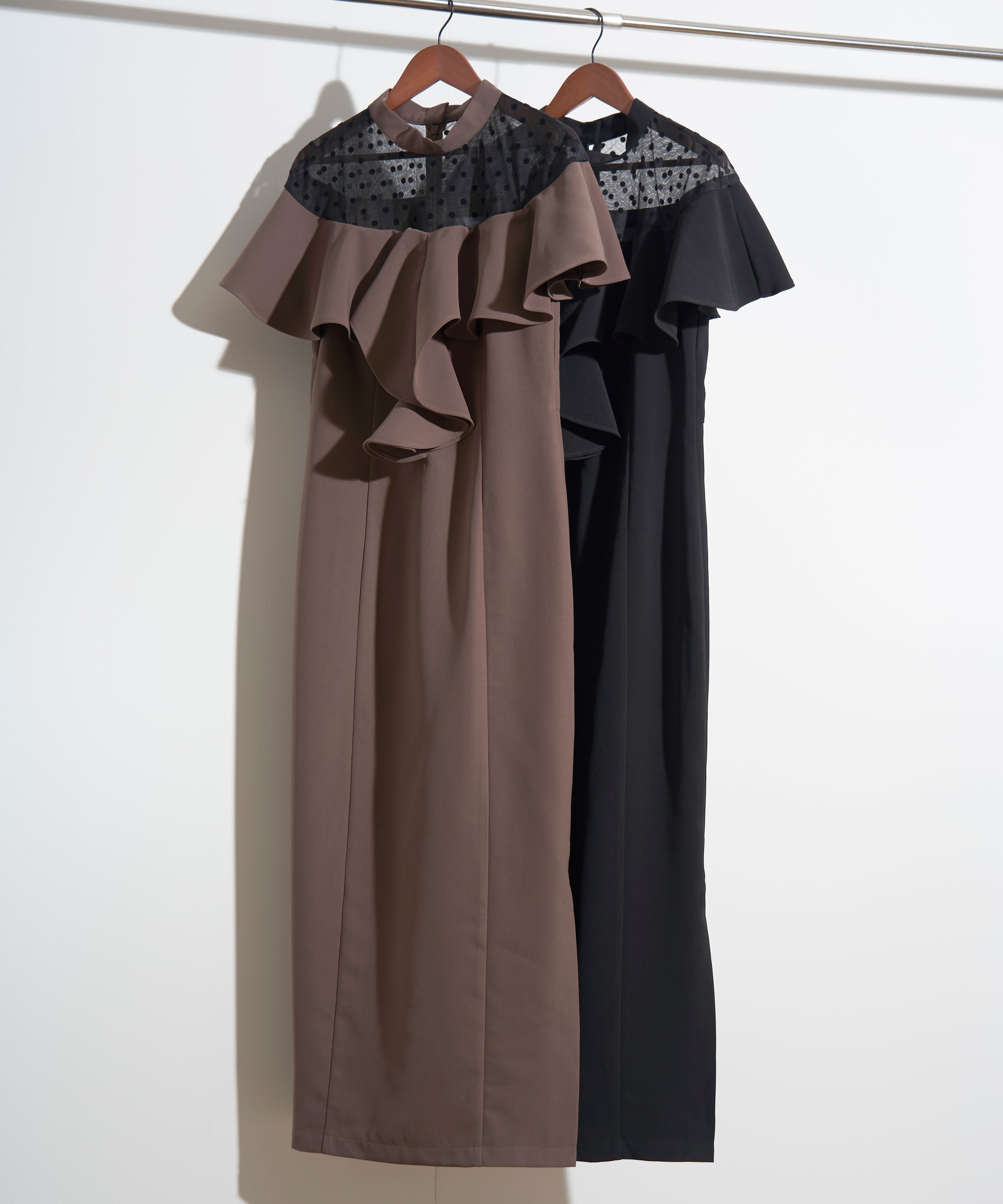 DOT FRILL DRESS
