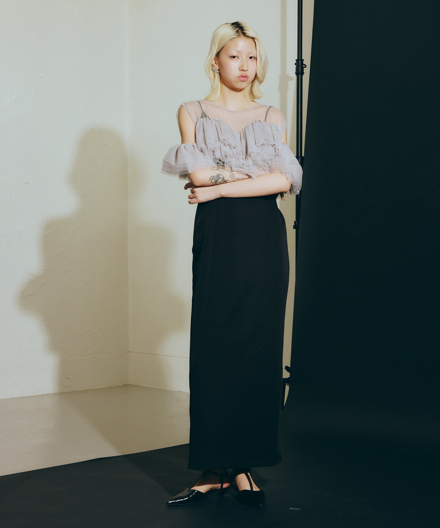 DROP BIJOU FRILL TOP